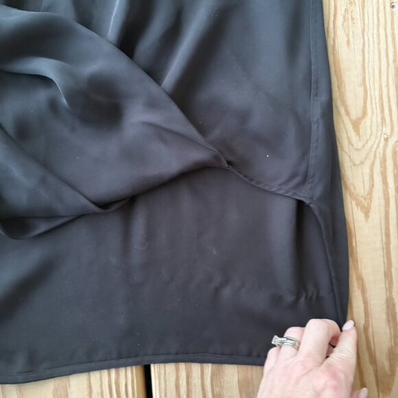 Rag & Bone cross over blouse Black silk - Picture 9 of 9